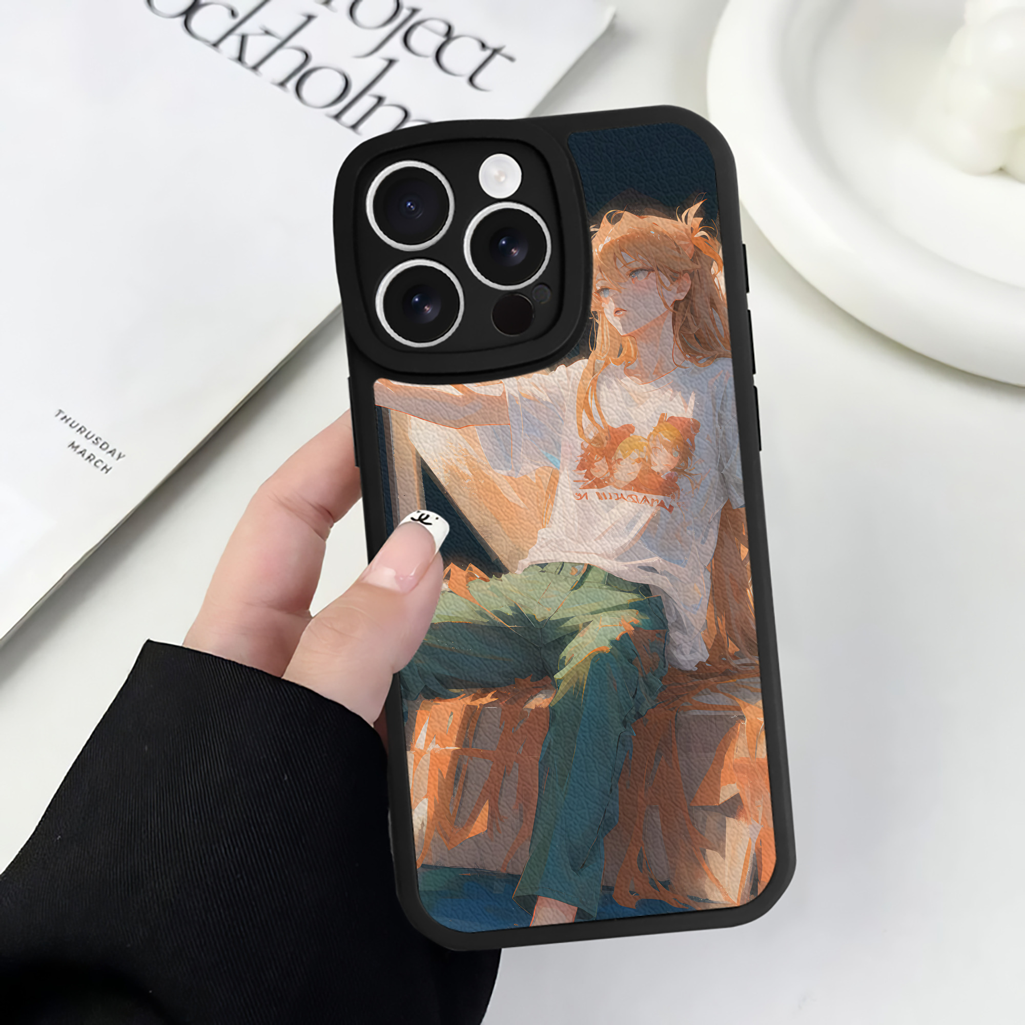 （画像用） EVA 新世紀エヴァンゲリオン 【iPhone 16シリーズ対応】シリコンスマホケース（レザー調） 材質：シリコン
